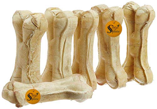Sage Square Premium Pressed Rawhide Bone Treat for Healthy Dog Heathcare (5 Inch) (Pack of 6 Bones) (B07Z84DYQC) Amazon Price History, Amazon Price Tracker