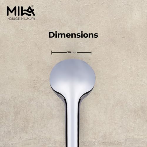 Image of Mila Hydroflo Single Function Hand Shower Rain Spray Mode | Chrome Finish |ModernDesign | Includes Hose (1.5m), Bracket & Installation Kit (Φ90mm)