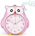 Produktbild MEISHANG Wecker Lautlos Ohne Ticken,Wecker Kinder Jungen Ohne Ticken,Ticken Kinderuhr mit nachtlicht,Kinder Eule Wecker,Wecker Kinder