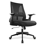 Big and Tall Ergonomic Mesh Office Chair - 400lbs Capacity, Mid Back, Adjustable Lumbar Support