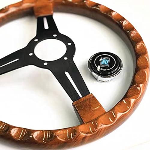 Steering Wheel, Malta, Black/SS, PU Leather Look Grip, 35cm