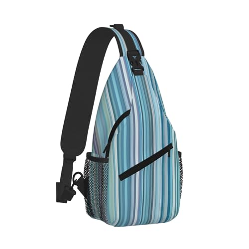 Vertical Stripes Printing Fashion Sling Bag For Men Chest Shoulder Backpack Crossbody Motocycle Daypack For Travel Hiking2