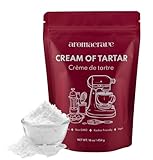 AROMACRAVE Cream of Tartar Powder, High-Purity Potassium Bitartrate for Baking & Cooking, Stabilizes Egg Whites, Prevents Sugar Crystallization, Leavening Agent for Fluffy Baked Goods, Non-GMO, Kosher Certified – 16 oz