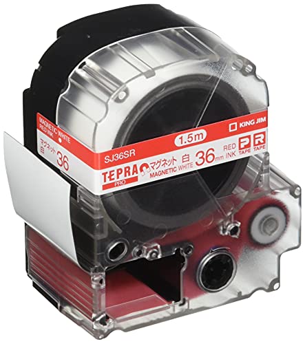 キングジム テープカートリッジ テプラPRO マグネットテープ 36mm 白 SJ36SR