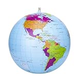 VAEIORP 1 Pcs Globos inflables bolas de globo mundial de PVC globo del mundo bálsamos de playa de tierra para la playa la escuela(16 pulgadas antes de inflarse 12 pulgadas después de inflarse)