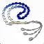 -Blue White Acrylic Scented Beads -12x8 mm-