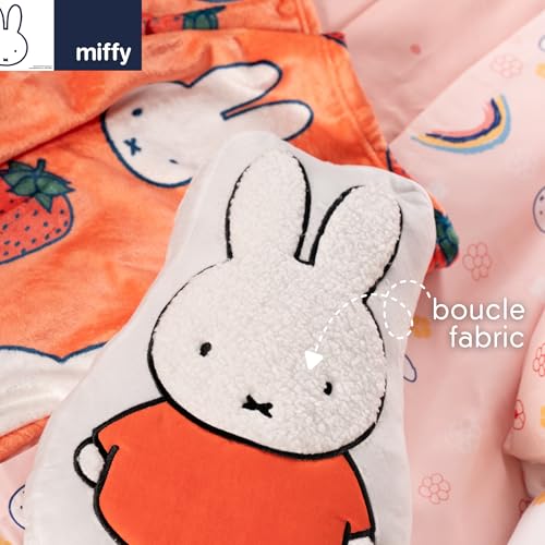 Image of Miffy Bedding Plush Pillow - Soft Plush Throw Pillow for Bedroom Office Decor & Gifts, 14 inch Tall, (100% Officially Licensed Product) by Franco Collectibles
