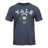 Barnesmith Yale University Bulldogs Short-Sleeve Ring Spun T-Shirt, Laude, Navy, Small