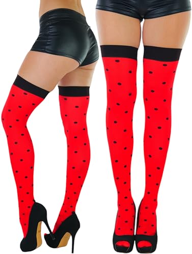 Image of ToBeInStyle Women's Nylon Thigh High Schoolgirl Opaque Stockings