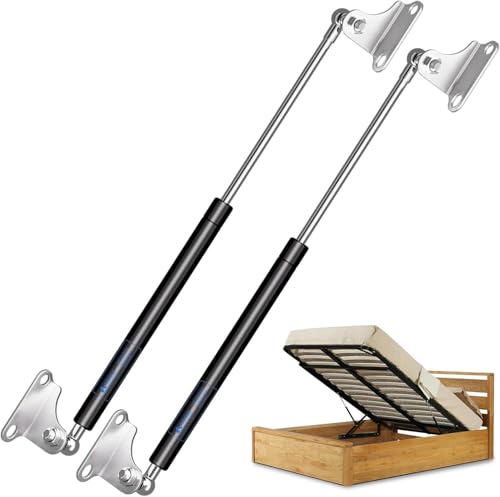 ARANA Amortisseur à Gaz 500MM 356N/36.3KG Verin Hydraulique avec Supports en L - pour Meuble TV Extérieur, Camion, Auvent, Porte de Sous-Sol, Coffre (Hydraulique/Équipements Lourds) - 2 Pièces