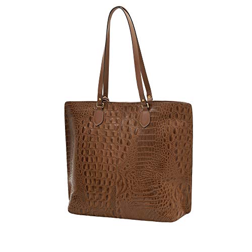 Bolsa Feminina Couro Legítimo Shopping Bag Mariart 5200 (Havana)