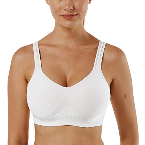 Soutien-gorge de sport push up sans armatures blanc en taille S par Vertvie