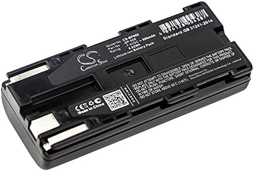 TrustCell BP-608/BP-608A battery, side view with label details.