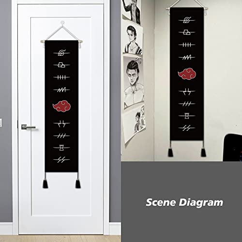 Hanging Anime Canvas Tapestry Decoration Series | Manga Posters Wall Art Banner Wall Hanging | 32 X 130 Cm (Leaf Village Symbol) #TOP4