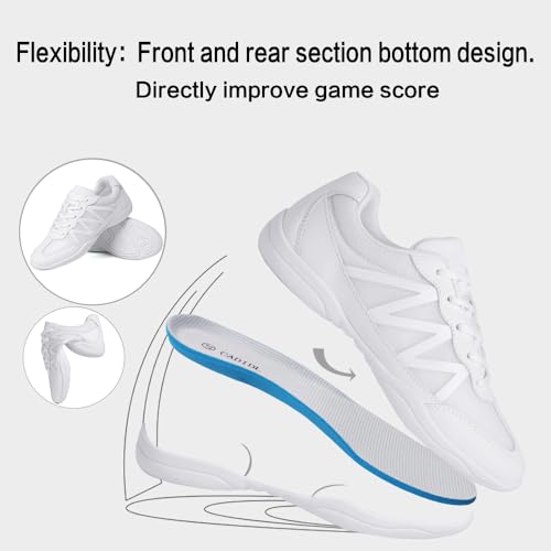 Image of Cheer Shoes Women Cheerleading Dance Shoes Fashion Sneakers Athletic Sport Training Lace Up Shoes for Gilrs