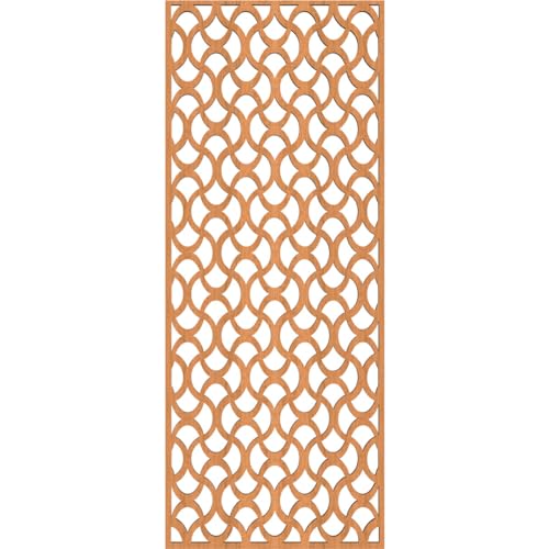 Image of Resort Decorative Pierced Fretwork Wood Wall Panels, 9 3 /8 inchW x 24 3 /8 inchH x 3 /8 inchT, Cherry