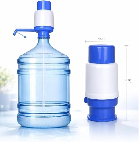 Image of RORIAN Manual Water Pump Dispenser for 20 to 25 Litre Bottles, Hand Press Drinking Water Dispenser with Tube, Portable Water Bottle Pump for Home, Office, and Camping (A2) (3 Months Warranty)