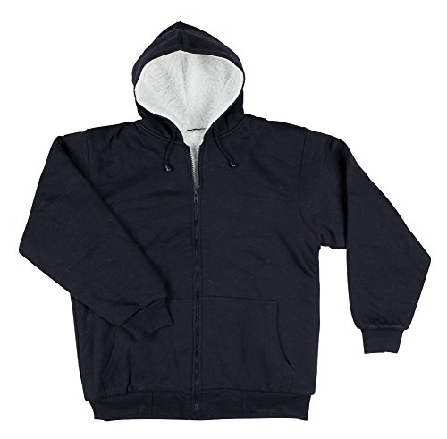 North 15 Men's Hooded Sweatshirt, Sherpa Lined, Zipper Front