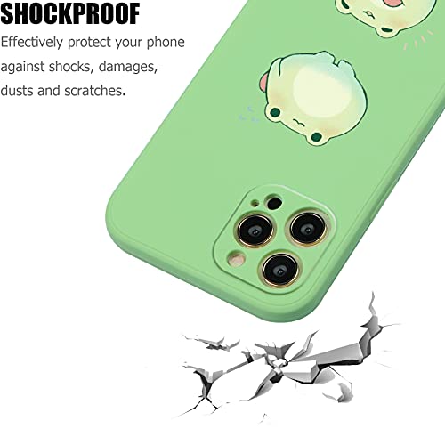 Suitca Compatible With Iphone 12 Pro Max, Cute Frog Love Pattern Phone Case For Max,Kawaii Cool Design Girls Women Kids Durable Soft Slim Bumper Protective Cover, 6.7 In #TOP3