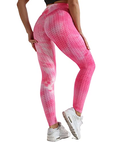 Merlvida Cintura Alta Leggins Mujer Push Up Anti-Cellulite Mallas de Deporte de Mujer - Elásticos Leggins Deportivos Mujer Levante Los Pantalones de Yoga/Ropa Deportiva Mujer para Yoga Fitness Running