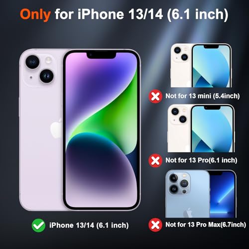 Image of SUPFINE Magnetic for iPhone 14 Case & iPhone 13 Case (Compatible with MagSafe)(Military Grade Drop Protection) Slim Translucent Matte Shockproof Phone Cover,Red