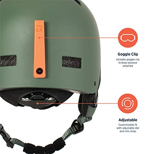 image for Retrospec Traverse H1 Ski & Snowboard Helmet, Convertible to Bike/Skat