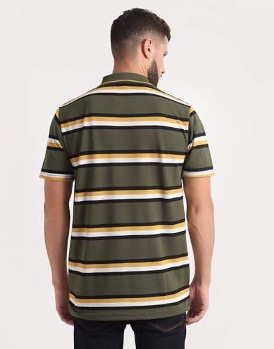 Image of INKKR Highflay Striped Men Regular Fit Polo Neck T-Shirt Combo