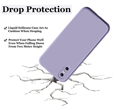 Image of A rtistque Liquid TPU Silicone Matte Shockproof Flexible with Camera Protection Soft Back Cover Case for iPhone X - Purple