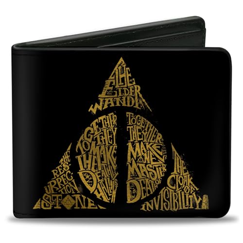 Buckle-Down Carteira masculina dobrável Harry Potter, Multicor, 4.0' x 3.5'