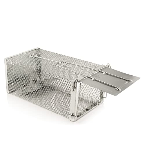 Preisvergleich Produktbild MidGard Klassische Mausefalle aus Stahl, wetterfeste Kastenfalle, Kastenfalle, sichere und effektive Rattenfalle, innen und außen anwendbar 1 STK.