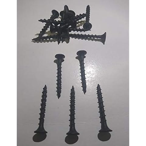 Shorpioen 200-Pack 6 x 1 1/4 Phillips Bugle Head Coarse Thread Drywall Screw Black Phosphate Particle Board BC-0620CPG Cover