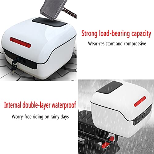 Baúl de moto rectangular con respaldo para tus viajes de fin de semana 4