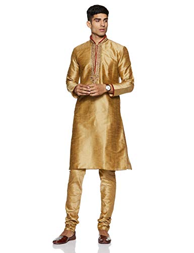 Image of Manyavar Men's Silk Kurta Pyjama