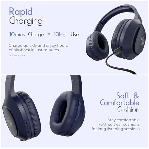 ZEBRONICS Store ZEBRONICS Thunder Neo Wireless Headphone (Blue) - Image 8