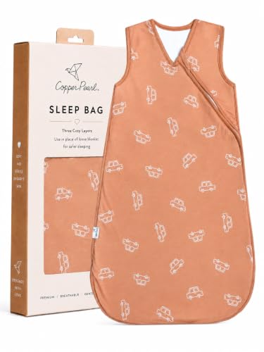 Copper Pearl Baby Sleep Sack, Cooper - 2.5 TOG Winter Wearable Blanket for 0-6 Months, Sleeveless Sleep Sack for Baby Boy or Girl