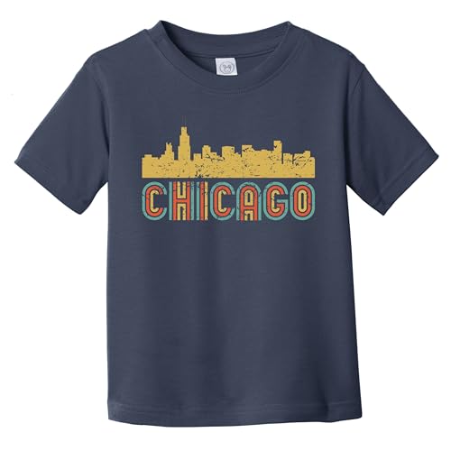 Really Awesome Shirts Retro Chicago Illinois Skyline Infant/Toddler T-Shirt
