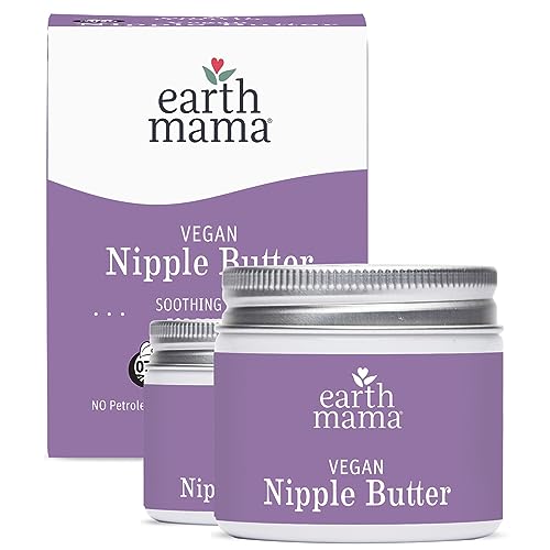 Earth Mama Vegan Nipple Butter | Cruelty-Free Breastfeeding Cream for Nursing Mamas | NO Lanolin, 2-Ounce (2-Pack)
