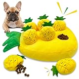 Pawplusee おやつ隠し 犬おもちゃ 知育玩具 キューキュー鳴るインタラクティブパズル 退屈解消・刺激 犬の豊かな生活用おもちゃ 小型・中型犬用 (パインアップル柄・7点セット)
