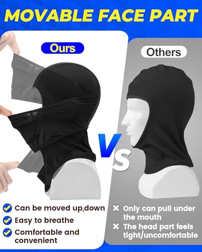 Máscara facial balaclava com design móvel para homens e mulheres máscara de verão refrescante Shiest