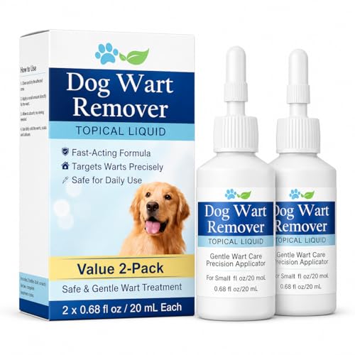 Dog Wart Remover, 2 Pack Natural Gentle Topical Care for Dogs with Wart-Like Bumps and Skin Tags,...