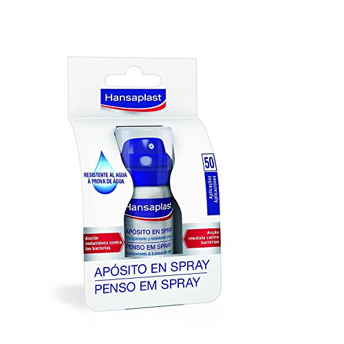 Hansaplast Apósito en spray, apósito transparente para una protección invisible, spray desinfectante,...
