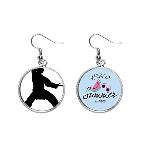 Pendientes de sandía Kung Fu Shaolin de China accesorio de verano