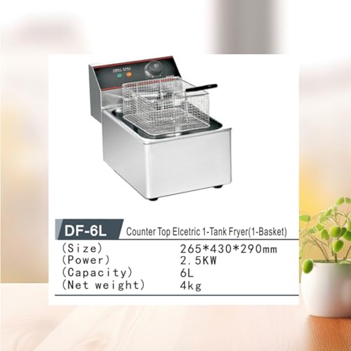 Freidora de grasa profunda de temperatura ajustable con cubeta de aceite desmontable 7