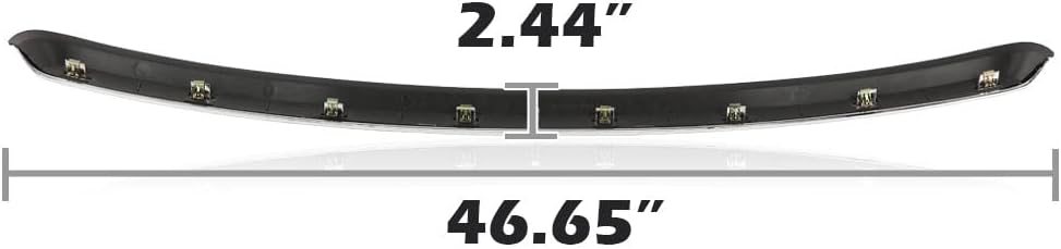 G-PLUS Hood Molding Trim Moulding Chrome Compatible with GMC Sierra 1500 2007-2013/ Sierra 2500 HD 3500 HD 2007-2010 Replacement for GM1235109 10385156