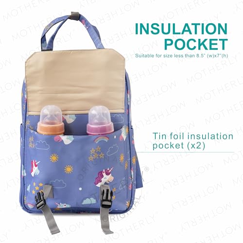 Image of Motherly Printed Diaper Bag for Mothers for Travel, Maternity Bag for Newborn Baby, Mothers Travelling Bag, Multiple Pocket Water Resistant Baby Bag, Hospital Bag for moms (Pagasus & Starry Sky)