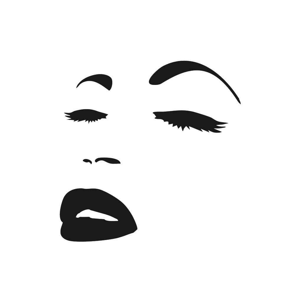 Women FACE Sketch Reusable Stencil A3 A4 A5 & Bigger Sizes Floral Shabby Chic / J42 (PVC Reusable Stencil, A4 Size - 210 x 297 mm, 8.3 x 11.7 in)
