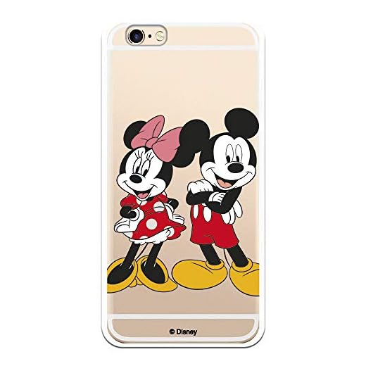 Funda para iPhone 6-6S Oficial de Clásicos Disney Mickey y Minnie Posando para Proteger tu móvil. Carcasa para Apple de Silicona Flexible con Licencia Oficial de Disney.
