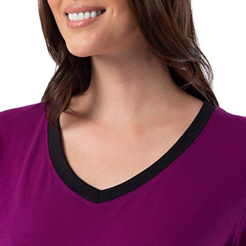 Image of Fruit of the Loom womens Short Sleeve Tee and Pant 2 Piece Sleep Set