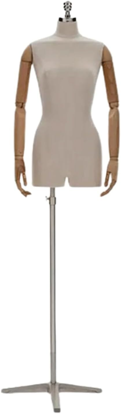 Sjdopulse Women's White Adjustable Mannequins Counter Window Display Half Body Manikin Realistic Mannequin Torso With Arms Mannequin Body