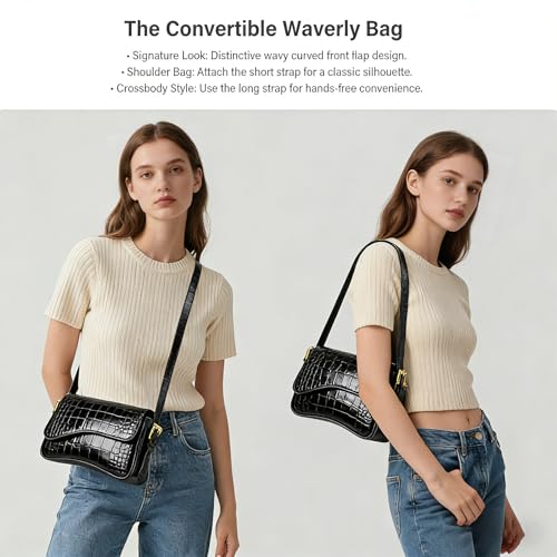 Image of Amszke Shoulder Bag for Women Y2K Crossbody Purse PU Leather Underarm Handbag 2 Adjustable Strap for Daily Commute Travel